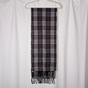 Enzo Mantovani Plaid Cashmere-Wool Blend Scarf
